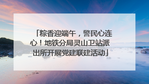 粽香迎端午，警民心连心！地铁分局灵山卫站派出所开展党建联建活动